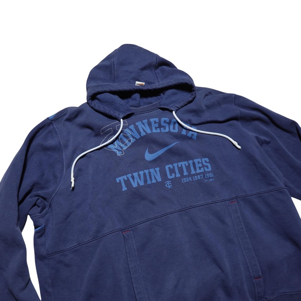 Minnesota Twins Hoodie Mens 2XL Blue MLB Baseball Nike Twin Cities Sweatshirt